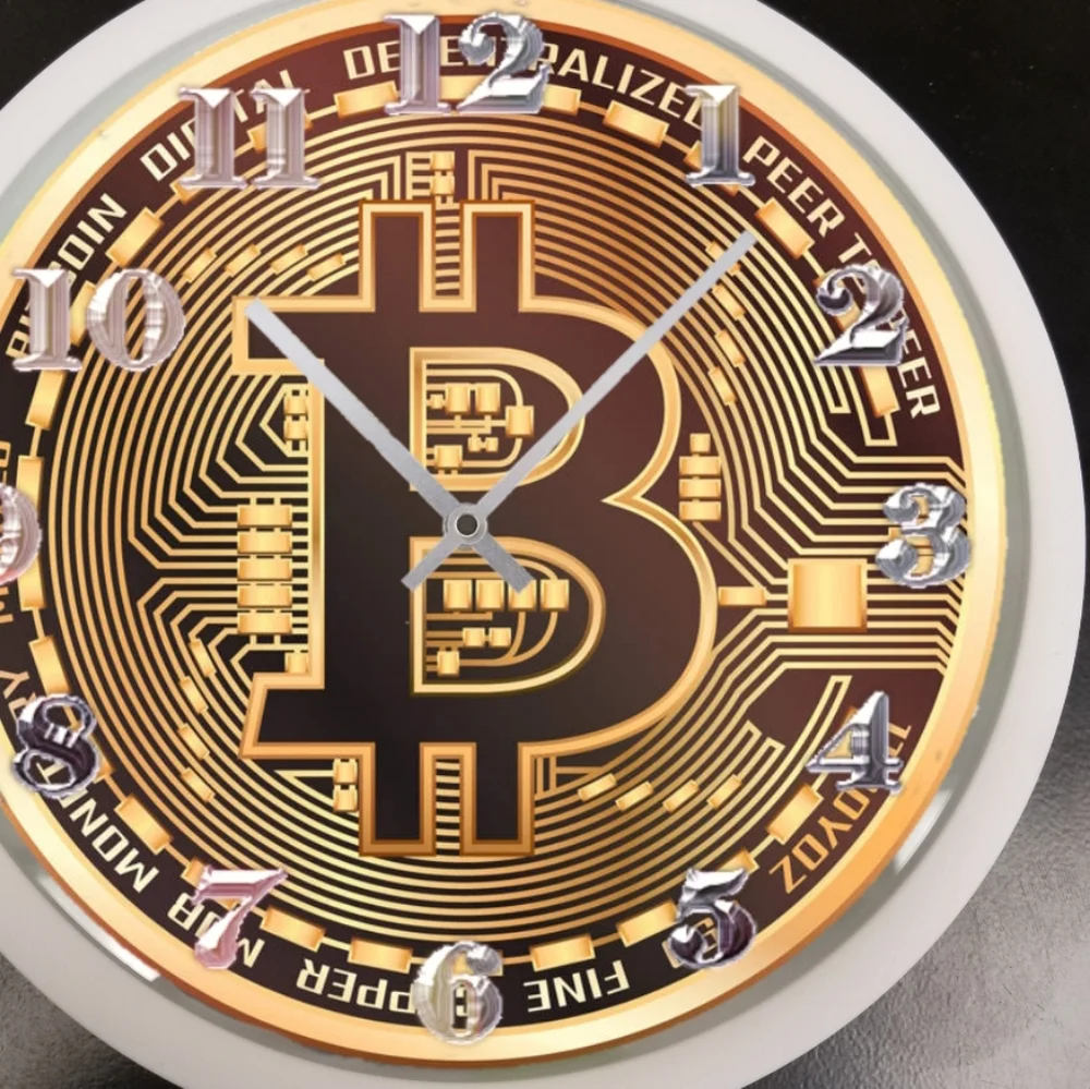 Bit coin clock with led lights